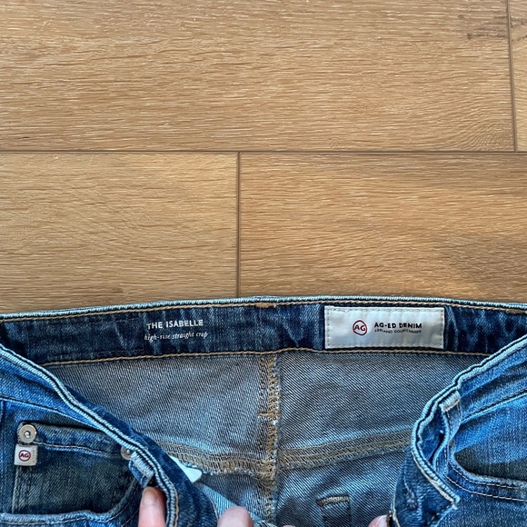 AG Isabelle High Rise Straight Crop. Raw Hem. Size 23 - Picture 7 of 13